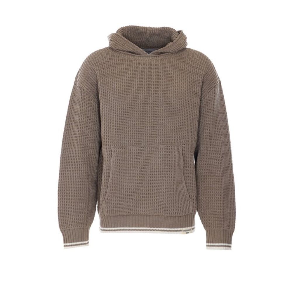 Golden Goose Men Knitted Golden Logo Hoodie